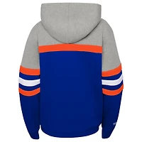 Sweat à capuche rétro Mitchell & Ness Royal Denver Broncos pour jeunes, entraîneur-chef