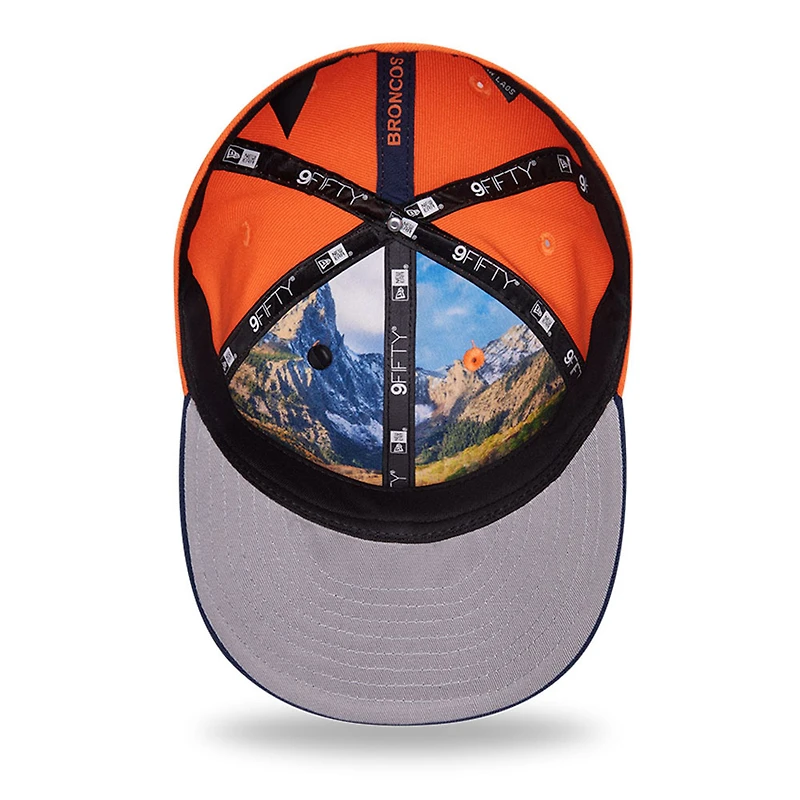 Youth New Era Orange/Navy Denver Broncos 2026 NFL Draft Pre-Curved 9FIFTY Snapback Hat