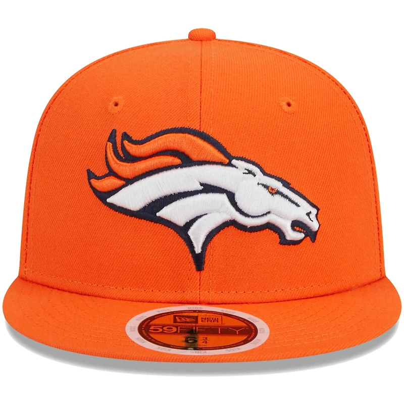 Casquette ajustée 59FIFTY Main des Broncos de Denver New Era orange pour jeune