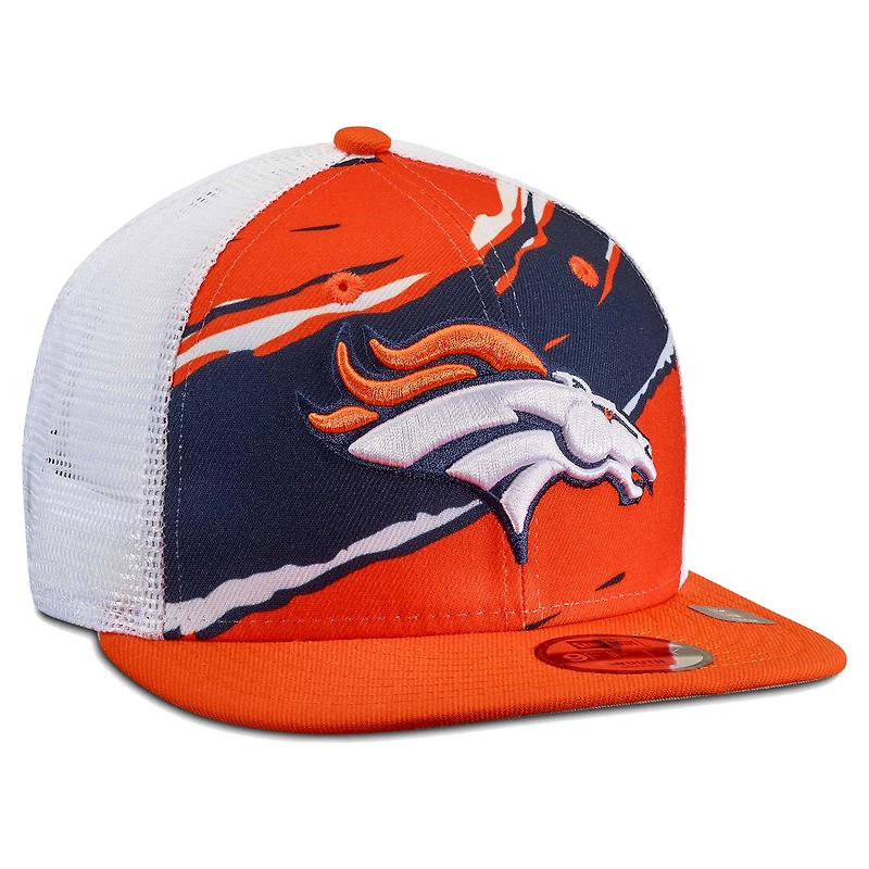 Casquette 9FIFTY Trucker snapback orange Denver Broncos Tear pour jeune New Era