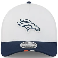 Youth New Era  White/Navy Denver Broncos 2025 NFL Training Camp A-Frame 9FORTY Adjustable Hat