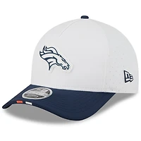 Youth New Era  White/Navy Denver Broncos 2025 NFL Training Camp A-Frame 9FORTY Adjustable Hat