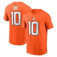 T-shirt Nike Bo Nix Orange Denver Broncos avec nom et numéro pour jeune