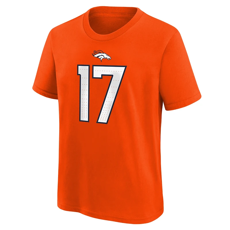 T-shirt Nike Jaylen Waddle orange Denver Broncos pour enfant, nom et numéro