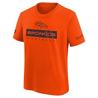 T-shirt Nike orange Denver Broncos 2024 Sideline Legend Performance pour jeune