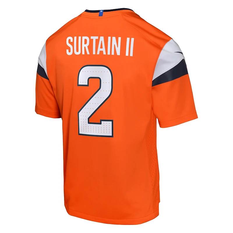 Maillot Nike Patrick Surtain II orange des Denver Broncos pour jeune