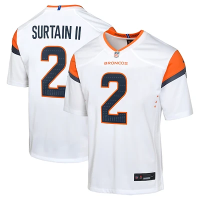 Maillot Nike Patrick Surtain II blanc des Denver Broncos pour jeune
