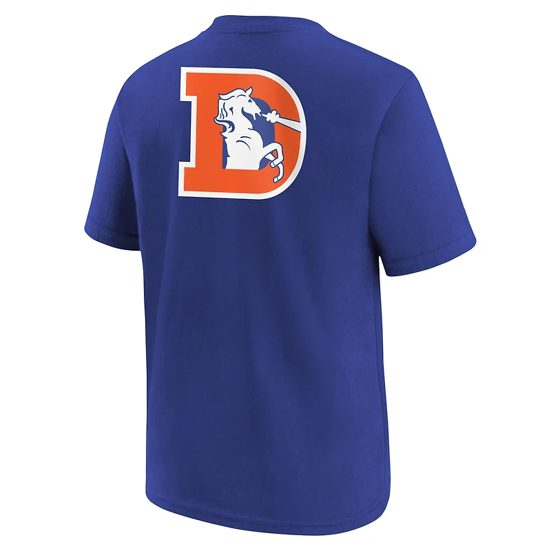 T-shirt Nike Royal Denver Broncos Rewind Essential pour jeune