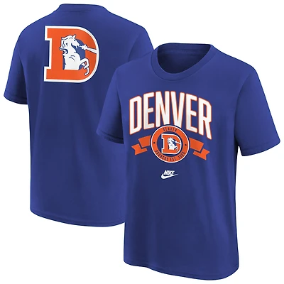 T-shirt Nike Royal Denver Broncos Rewind Essential pour jeune