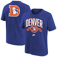T-shirt Nike Royal Denver Broncos Rewind Essential pour jeune