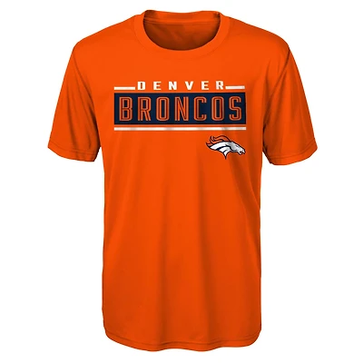 T-shirt orange Denver Broncos Amped Up pour jeune