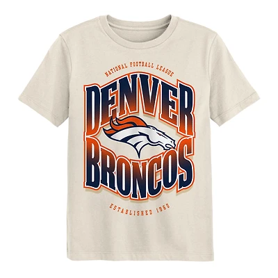 T-shirt crème Outerstuff pour jeunes des Broncos de Denver