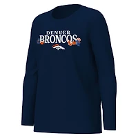 Youth Outerstuff Navy Denver Broncos Chestnut Holiday Sleep Set