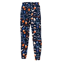 Youth Outerstuff Navy Denver Broncos Chestnut Holiday Sleep Set