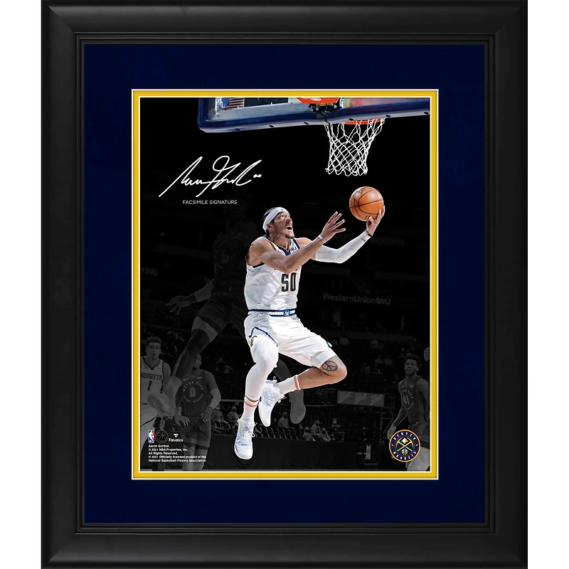 Aaron Gordon Denver Nuggets Facsimile Signature Framed 11" x 14" Spotlight Photograph