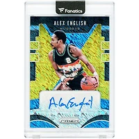 Carte autographiée d'Alex English (Denver Nuggets) 2019-20 Panini Prizm Gold Shimmer Prizm #SG-AEG #10/10