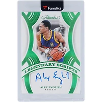 Alex English Denver Nuggets Autographed 2024-25 Panini Flawless Emerald Legendary Scripts #LSC-AEN #4/5 Card