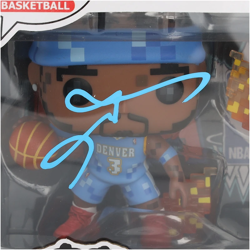 Allen Iverson & Carmelo Anthony Denver Nuggets Autographed NBA Jam 2-Pack Funk POP! Figurines
