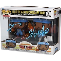 Allen Iverson & Carmelo Anthony Denver Nuggets Autographed NBA Jam 2-Pack Funk POP! Figurines