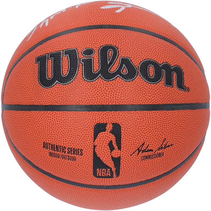 Allen Iverson & Carmelo Anthony Denver Nuggets Autographed Wilson Authentic Series Indoor/Outdoor Basketball
