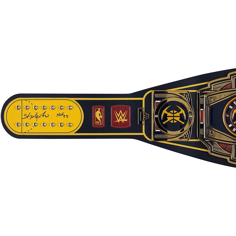 Allen Iverson & Carmelo Anthony Denver Nuggets Autographed WWE Replica Title Belt with Hall of Fame Inscriptions