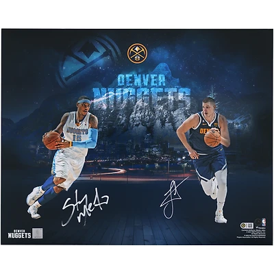 Carmelo Anthony & Nikola Jokić Denver Nuggets Autographed 16" x 20" Stylized Photograph