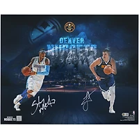 Carmelo Anthony & Nikola Jokić Denver Nuggets Autographed 16" x 20" Stylized Photograph