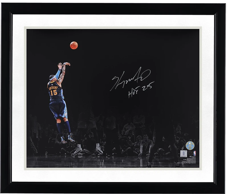Carmelo Anthony Denver Nuggets Autographed 16" x 20" Game Winning Shot vs. Cleveland Cavaliers Spotlight Photograph with "HOF 25" Inscription