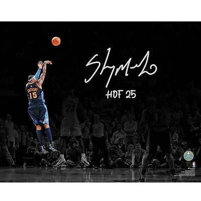 Photo dédicacée de Carmelo Anthony, tir gagnant du match contre les Cleveland Cavaliers, avec l'inscription « HOF 25 », 40 x 50 cm