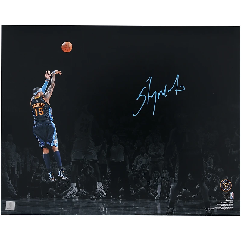 Carmelo Anthony Denver Nuggets Autographed 16" x 20" Game Winning Shot Vs. Cleveland Cavaliers Spotlight Photograph