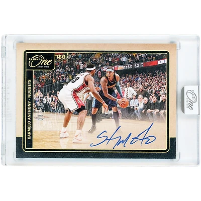 Carmelo Anthony Denver Nuggets Autographed 2024-25 Panini One & One ISO #ISO-MEL #8/49 Card