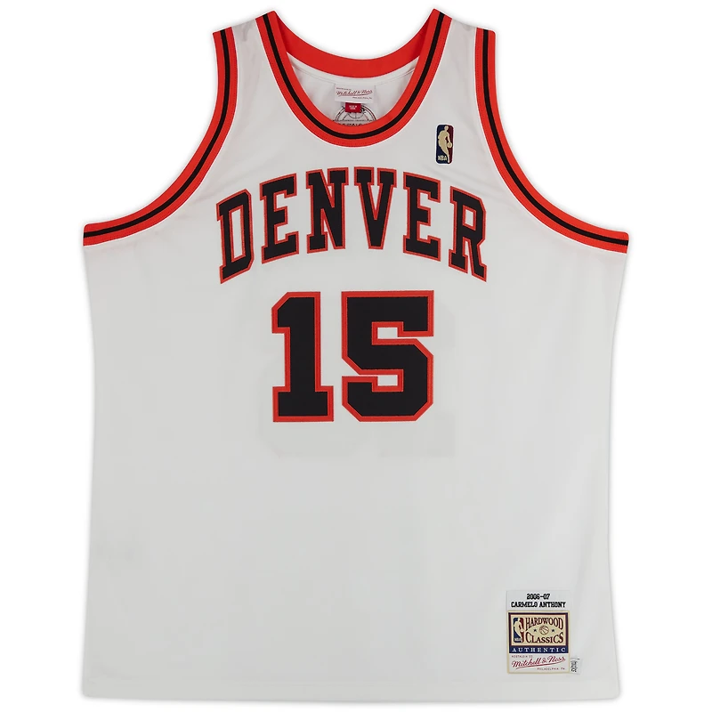 Carmelo Anthony Denver Nuggets Autographed Mitchell & Ness White 2006-07 Authentic Jersey