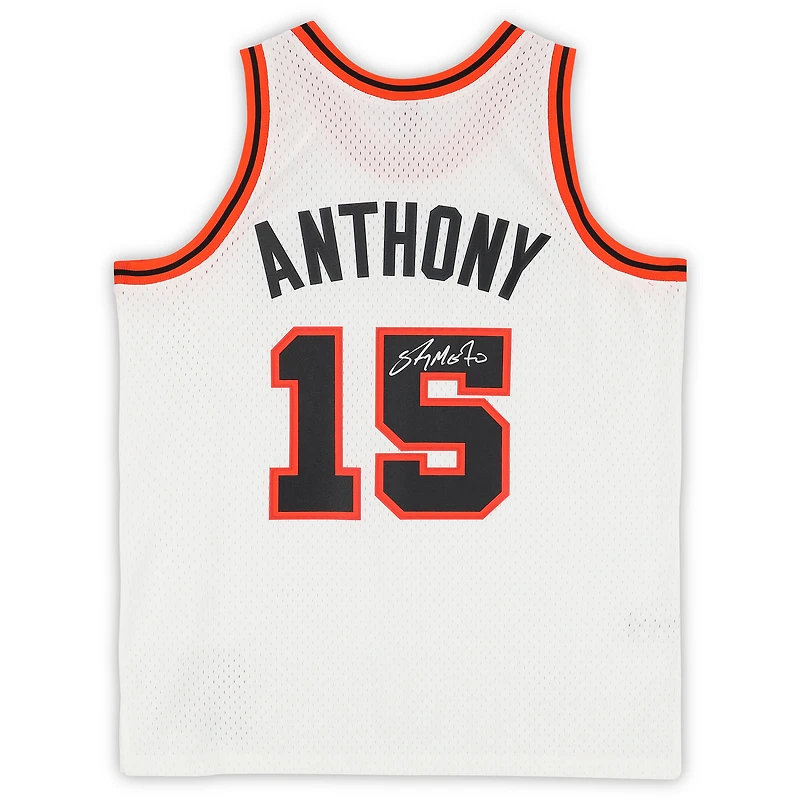 Carmelo Anthony Denver Nuggets Autographed White Mitchell & Ness 2006-07 Swingman Jersey