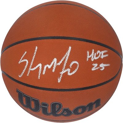 Ballon de basket officiel Wilson autographié par Carmelo Anthony des Denver Nuggets avec inscription « HOF 25 »