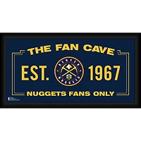 Denver Nuggets Framed 10" x 20" Fan Cave Collage
