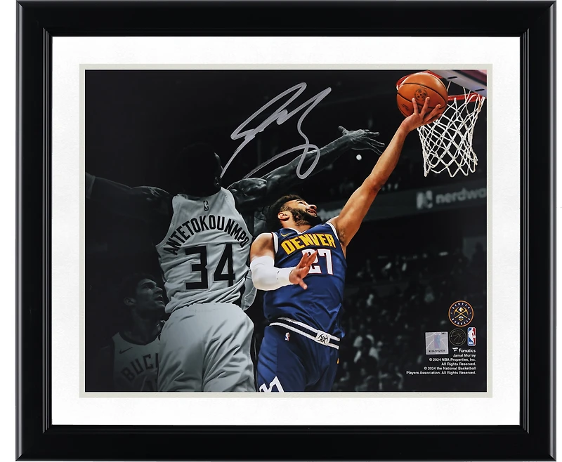 Jamal Murray Denver Nuggets Autographed 11" x 14" Layup vs. Milwaukee Bucks Spotlight Photograph
