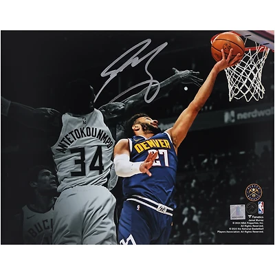 Photographie autographiée de Jamal Murray des Denver Nuggets 11"x 14" contre les Milwaukee Bucks