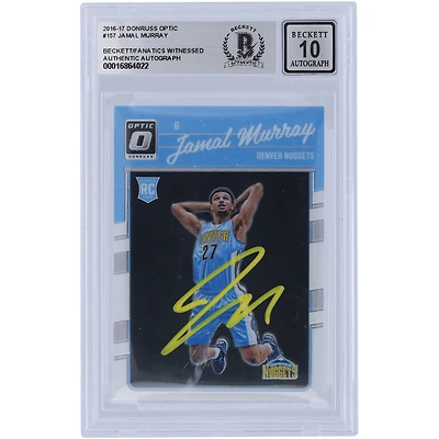Jamal Murray Denver Nuggets Autographed 2016-17 Panini Donruss Optic Rated Rookie Yellow Ink #157 Beckett Fanatics Witnessed Authenticated Rookie Card
