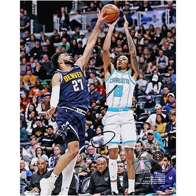 Photographie autographiée de Jamal Murray des Denver Nuggets contre les Charlotte Hornets, 8" x 10"