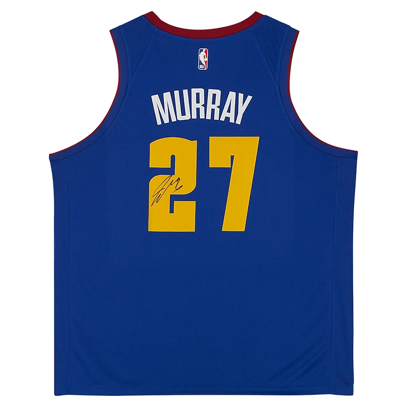 Maillot Swingman Jordan Branded bleu autographié par Jamal Murray des Denver Nuggets 2021