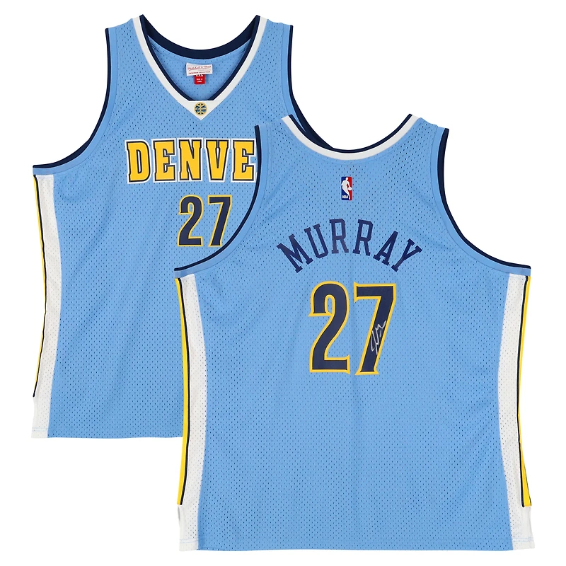 Maillot Swingman Mitchell & Ness bleu clair autographié par Jamal Murray des Denver Nuggets 2016-2017