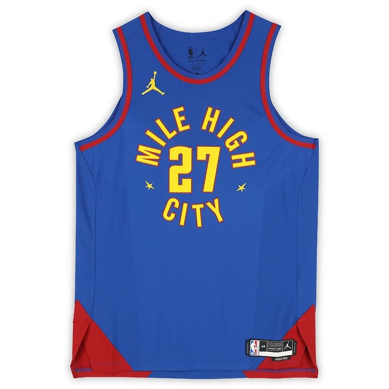 Maillot authentique dédicacé par Jamal Murray des Denver Nuggets, édition Royal Jordan Brand Statement