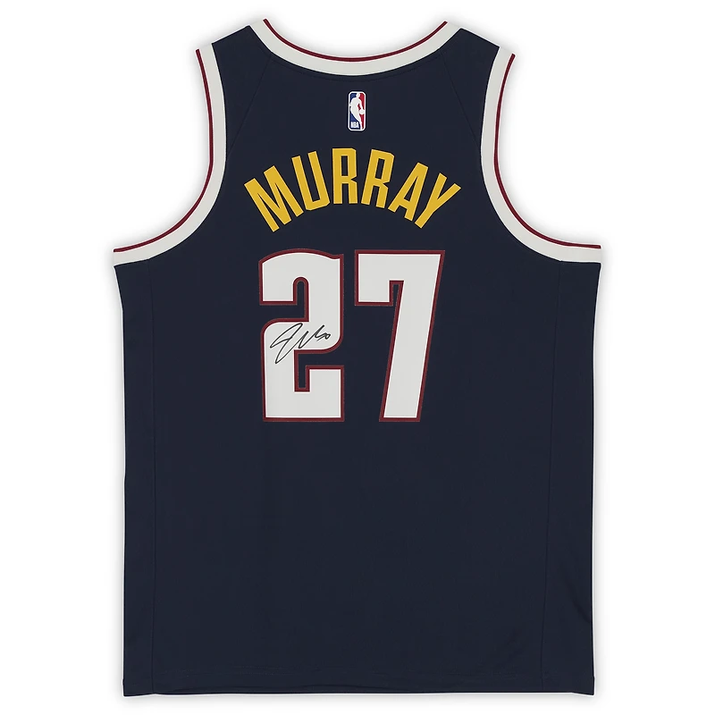Maillot Nike Icon Swingman 2021 bleu marine dédicacé par Jamal Murray des Denver Nuggets