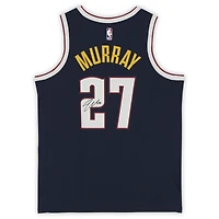Maillot Nike Icon Swingman 2021 bleu marine dédicacé par Jamal Murray des Denver Nuggets