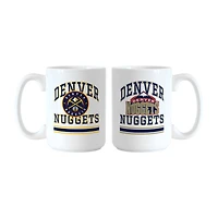 Ensemble de tasses Logo Brands Denver Nuggets 15 oz. Modèle actuel et rétro