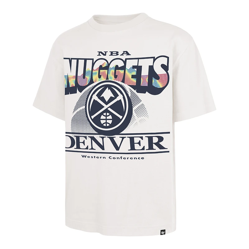 Men's '47 White Denver Nuggets City Edition Shifty Foundation T-Shirt