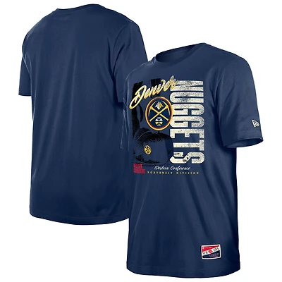 Men's New Era  Navy Denver Nuggets Distressed Throwback Vintage Color Pack T-Shirt