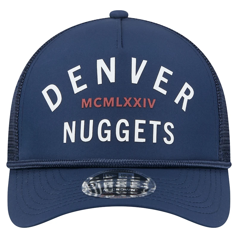 Men's New Era Navy Denver Nuggets Minimalist 9FORTY M-Crown Adjustable Hat