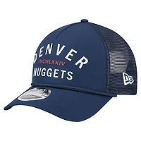 Men's New Era  Navy Denver Nuggets Minimalist 9FORTY M-Crown Adjustable Hat