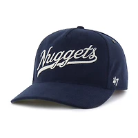 Casquette ajustable en velours côtelé Golden Age des Denver Nuggets pour homme, modèle 1947, bleu marine